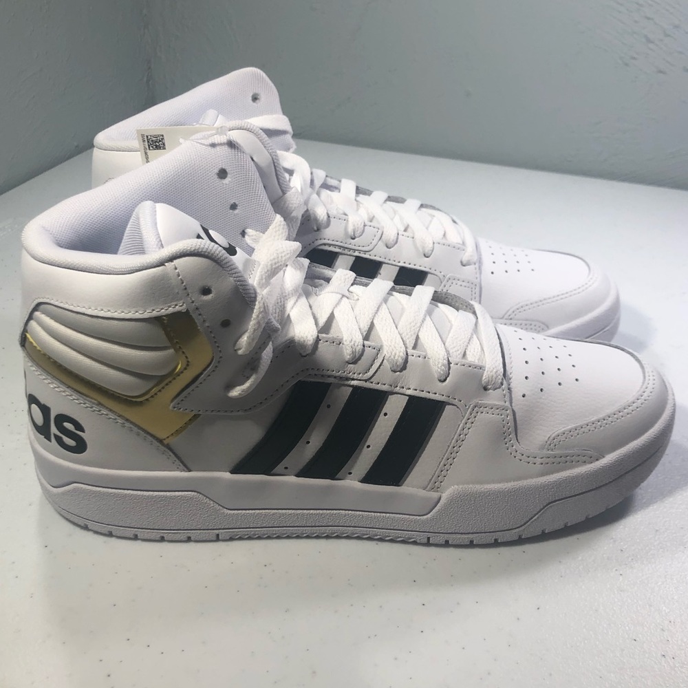 Adidas Entrapment Mid Sneakers Men’s Size 10 White Core Black